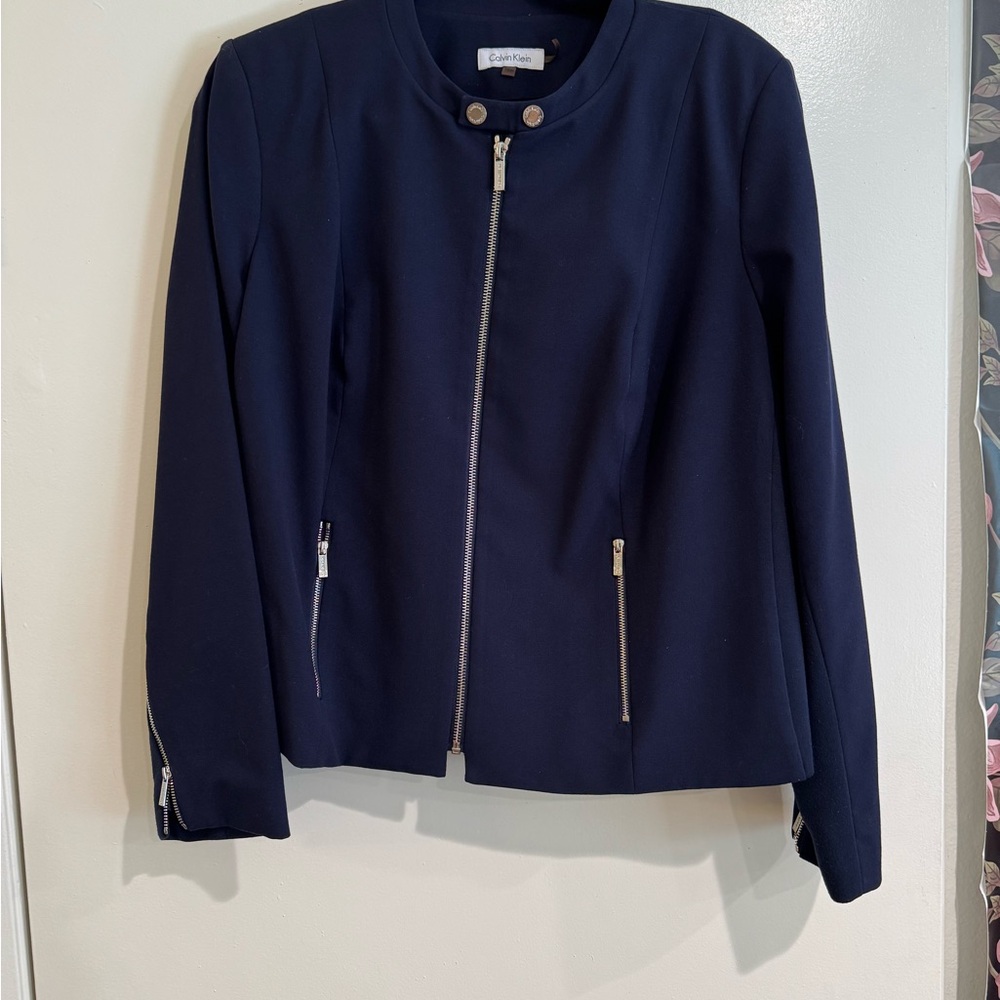 Calvin Klein Blue Blazer Modern Fit